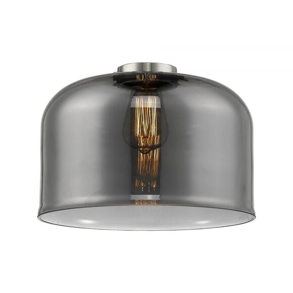 NEW Innovations Lighting Franklin Restoration XL Bell Smoke Glass Light Shade - Picture 1 of 3